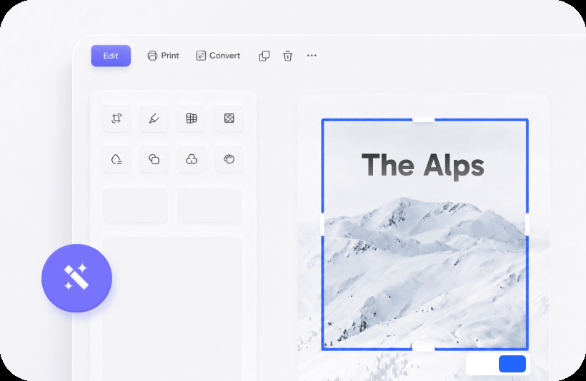 Image and document tools used on a mobile workspace